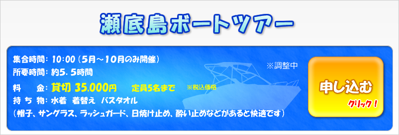 瀬底島ボートツアー